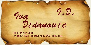 Iva Didanović vizit kartica